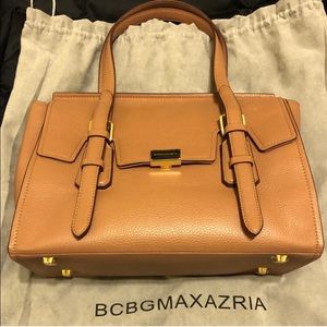BCBG tan satchel